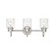 Z-Lite Kinsley 3 Light Vanity, Brushed Nickel And Clear Seeded 340-3V-BN - alternate 2
